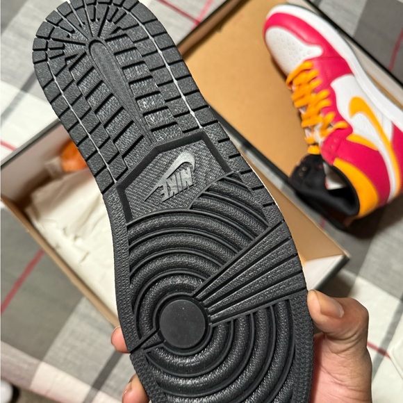 Nike Air Jordan 1 Retro High OG Red and Yellow Sneakers (NEW)